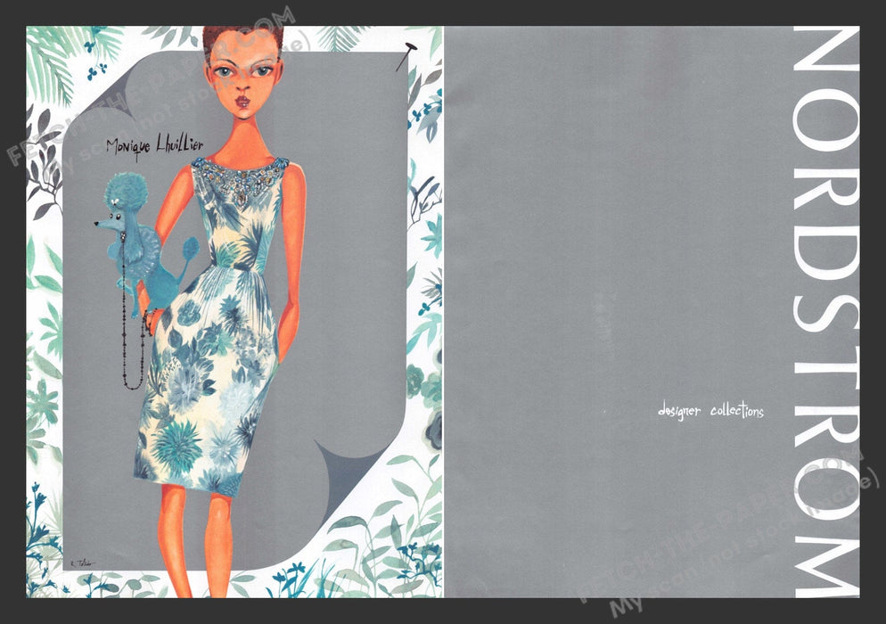 2006 Print Advertisement 3 Page Nordstrom Designer Illustrations Ad.