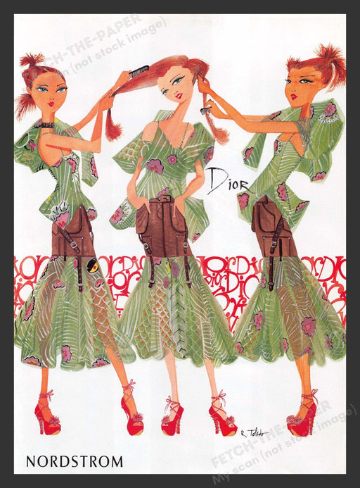 2003 Nordstrom Dior Illustration by R. Toledo Print Advertisement Ad