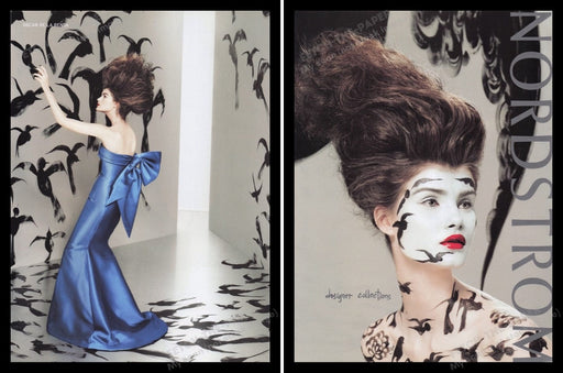 Nordstrom Oscar De La Renta  2000s Print Advertisement Ad Front & Back 2008 Fetch the Paper!