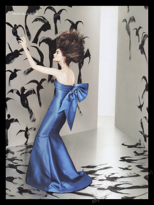 Nordstrom Oscar De La Renta  2000s Print Advertisement Ad Front & Back 2008 Fetch the Paper!