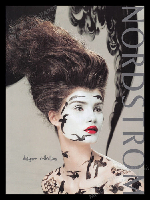 Nordstrom Oscar De La Renta  2000s Print Advertisement Ad Front & Back 2008 Fetch the Paper!