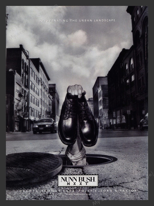 2000 Nunn Bush NXXT Shoes Manhole Cover Print Advertisement Ad