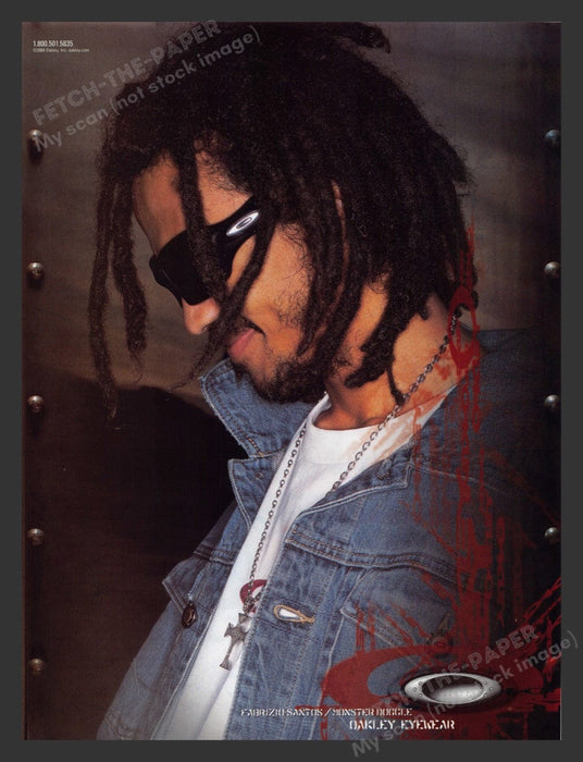 2004 Oakley Eyewear Fabrizio Santos Monster Doggle Print Advertisement Ad