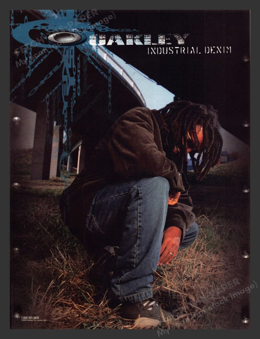 2004 Oakley Industrial Denim Print Advertisement Ad