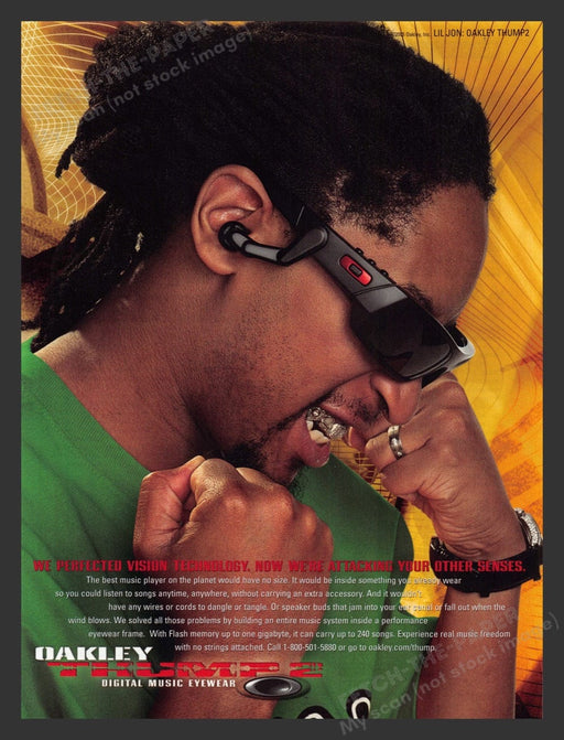 2005 Oakley Thump 2 Lil Jon Print Advertisement Ad