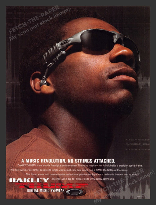 2005 Oakley Thump Sunglasses Digital Audio Eyewear Print Advertisement Ad