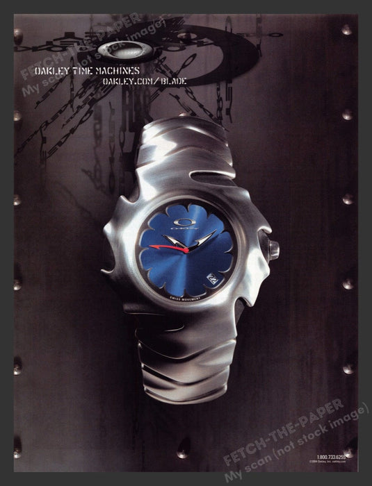 2004 Oakley Watches Time Machines Blade Print Advertisement Ad