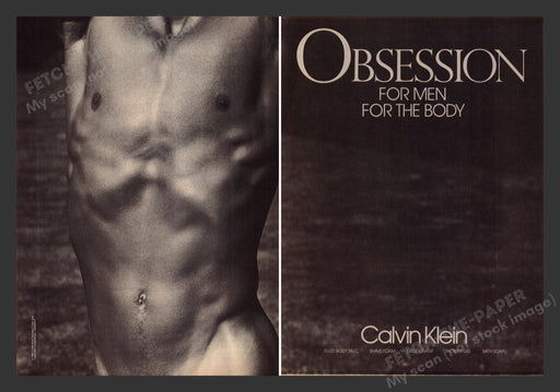 1990 Obsession for Men for the Body Calvin Klein Print Advertisement (2 Pages)