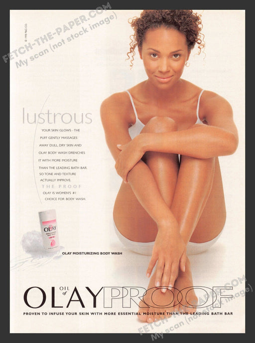 1998 Print Advertisement Oil of Olay Proof Body Wash Ad.