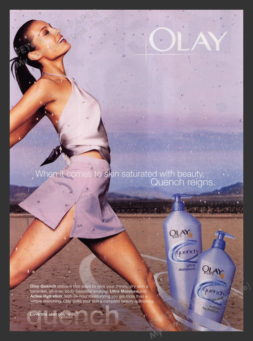 Olay Body Quench Legs Rain Purple 2000s Print Advertisement Ad 2008 Fetch the Paper!