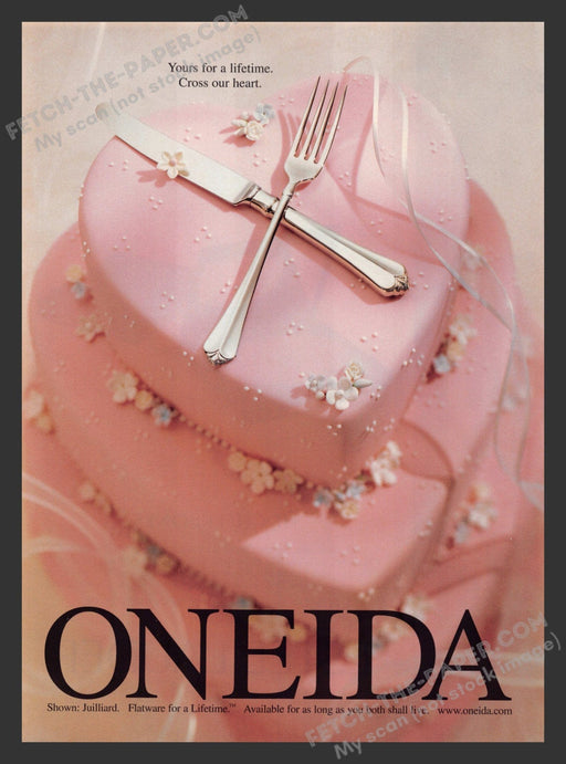 2001 Print Advertisement Oneida Juilliard Flatware Pattern Household Ad.