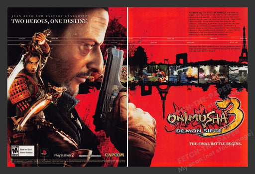 2004 Onimusha 3: Demon Siege Video Game Print Advertisement (2 Pages)