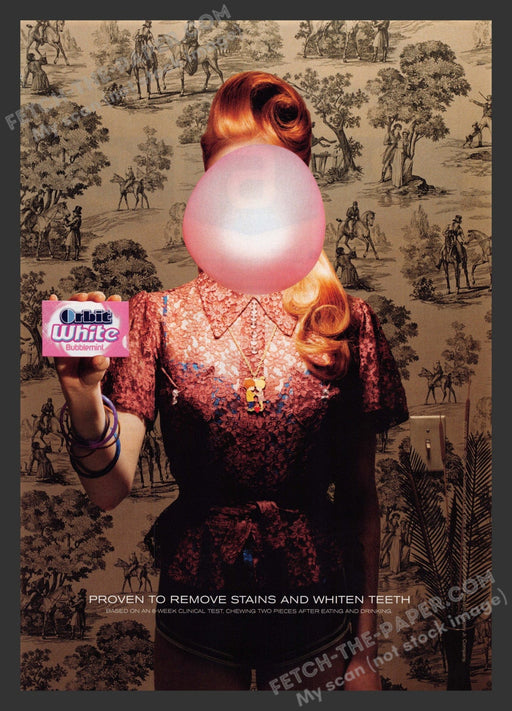 2008 Print Advertisement Orbit Chewing Gum White Bubblemint Ad.