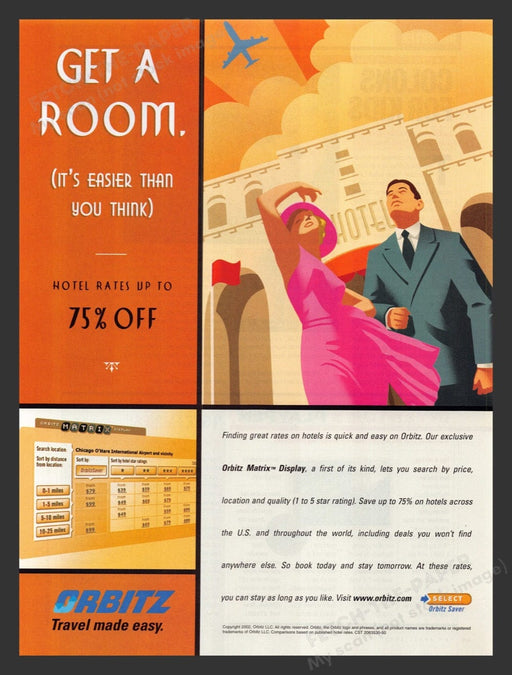 2003 Orbitz Online Travel Service Print Advertisement Ad