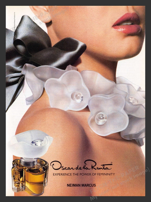 1990 Oscar de la Renta Perfume "Power of Femininity" Print Advertisement Ad