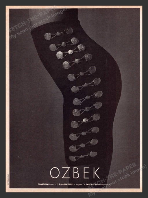 1988 Ozbek Tight Leggings Photographer Steven Meisel Print Advertisement Ad