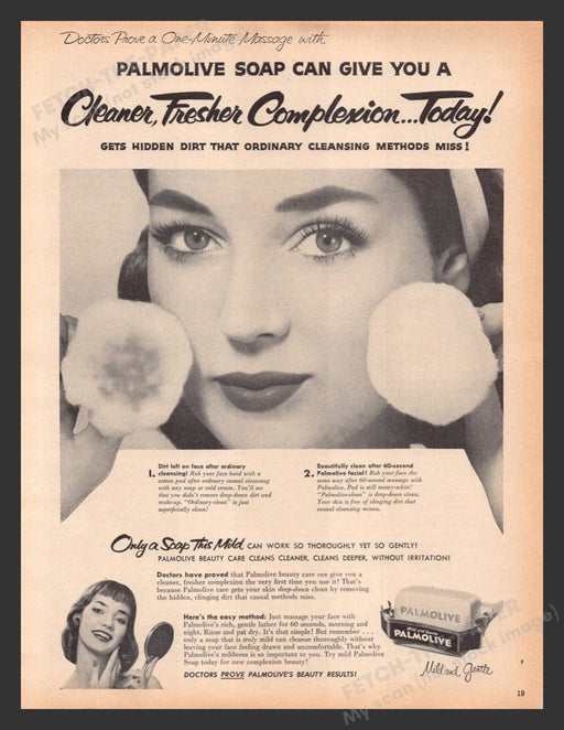 1956 Palmolive Soap for Your Complexion Print Advertisement Ad