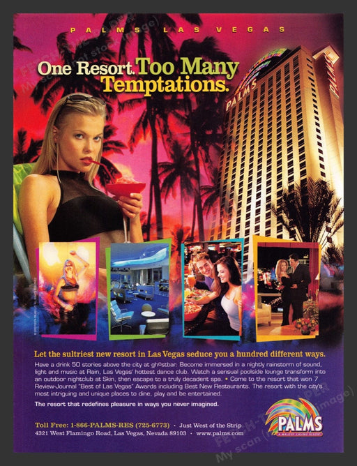 2002 Palms Las Vegas Hotel Print Advertisement Ad