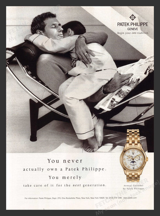 2001 Patek Philippe Watches "Annual Calendar" Print Advertisement Ad