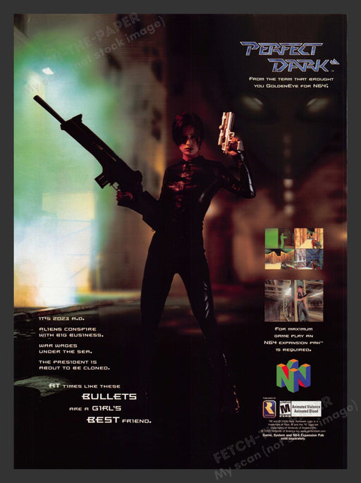 2000 Perfect Dark Video Game Print Advertisement.