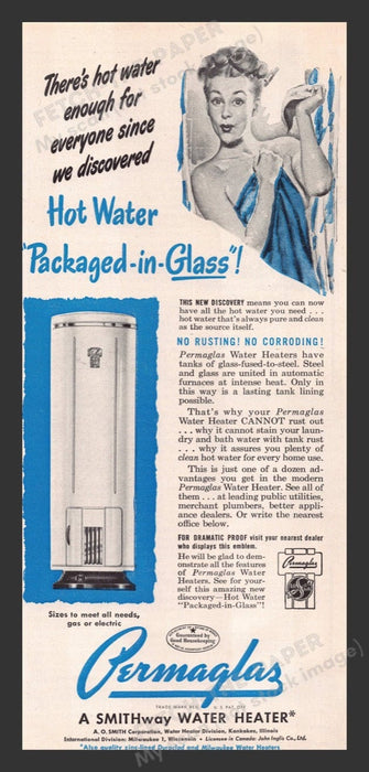 1948 Permaglas Smithway Water Heater Print Advertisement Ad