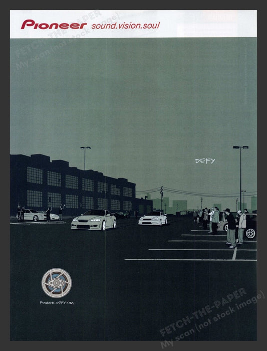 2003 Pioneer Illustration Defy Sound Vision Soul Print Advertisement Ad