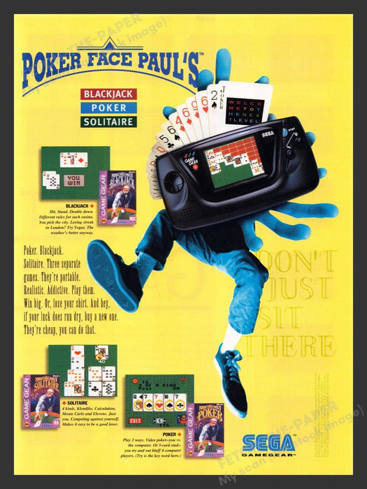 1994 Poker Face Paul's Poker Video Game Print Advertisement
