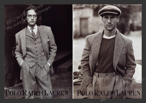 Polo Ralph Lauren Fashion Male Models 1990s Print Advertisement (2 pages) 1994 Fetch the Paper!