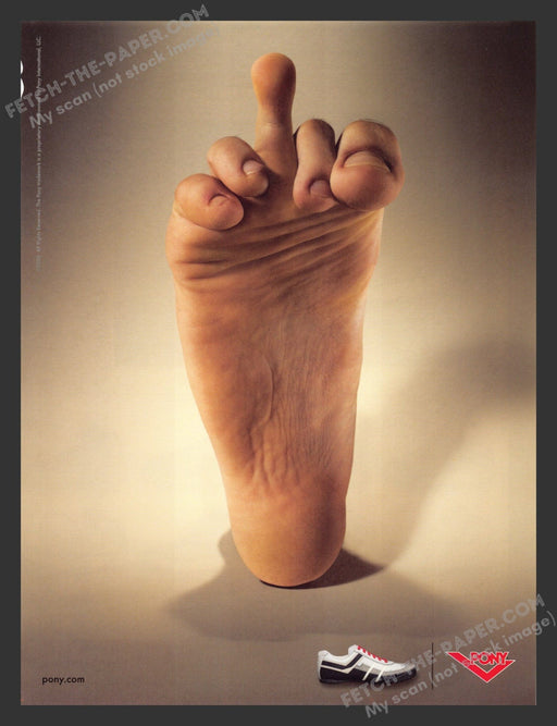 2004 Pony Shoes Middle "Toe" Finger Print Advertisement.