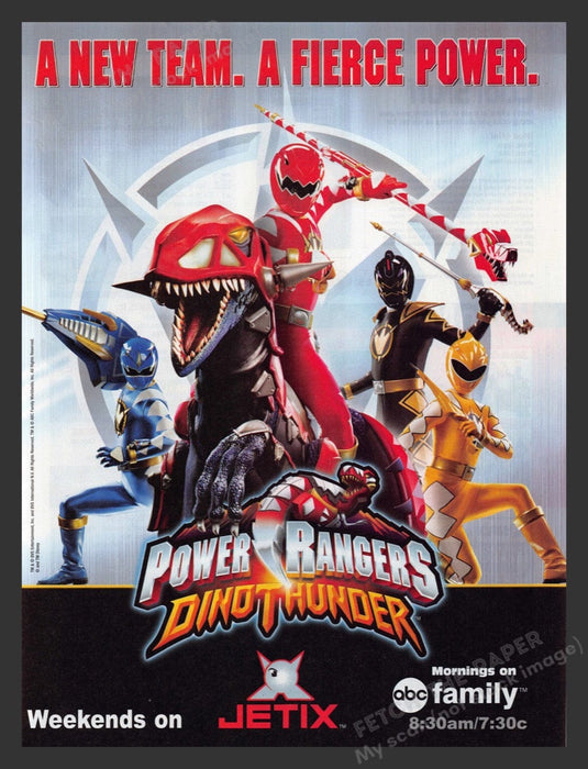 2004 Power Rangers Dino Thunder T.V. Show Jetix Print Advertisement Ad