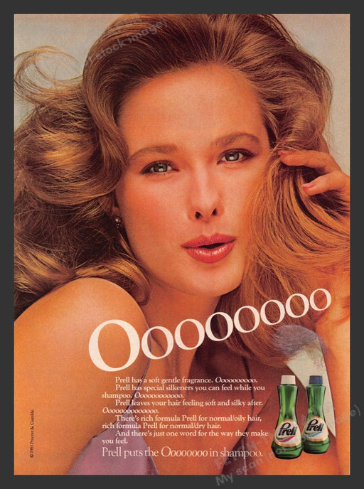 1984 Prell Shampoo "Ooooooooo" Print Advertisement Ad