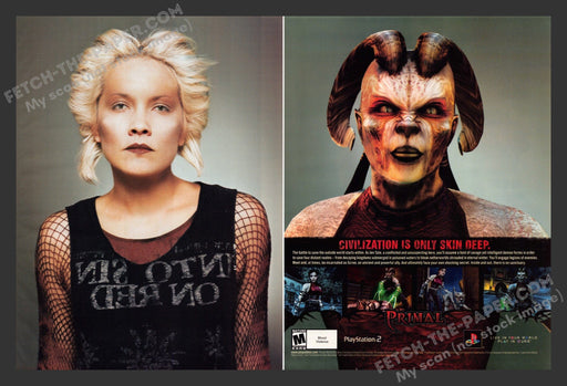 2003 Primal "Civilization is Only Skin Deep" Video Game Print Advertisement.