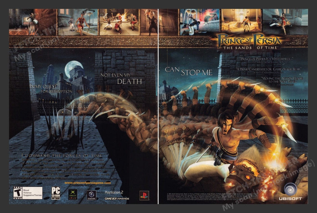 2004 Prince of Persia: The Sands of Time Video Game Print Advertisement (2 Pgs)