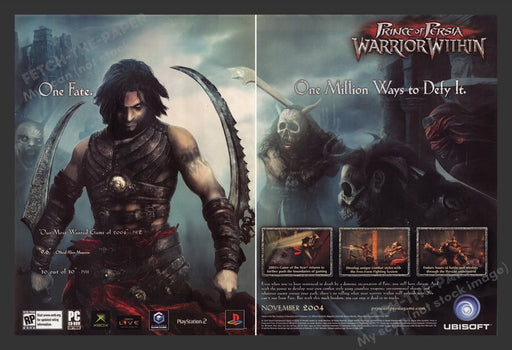 2004 Prince of Persia: Warrior Within Video Game Print Advertisement (2 Pgs)