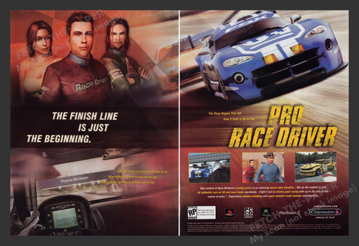 2003 Pro Race Driver Video Game Print Advertisement (2 Pages)