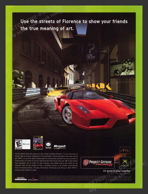 2004 Project Gotham Racing 2 Video Game Print Advertisement