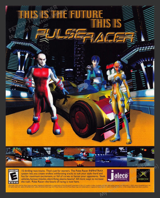 2002 Pulse Racer Video Game Print Advertisement