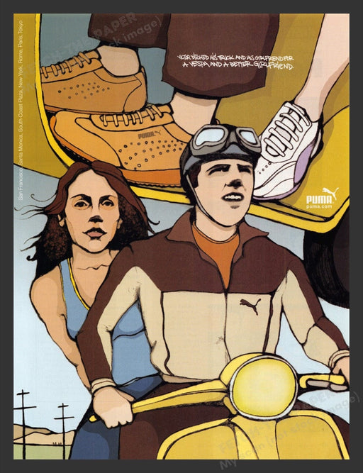 2002 Puma Clothing & Shoes Scooter Illustration Print Advertisement Ad