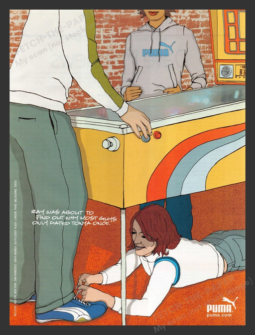 2003 Puma Illustration Arcade Pinball Machine Print Advertisement Ad