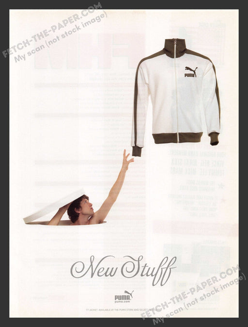 2005 Print Advertisement Puma NEW STUFF White on White Clothing Ad.