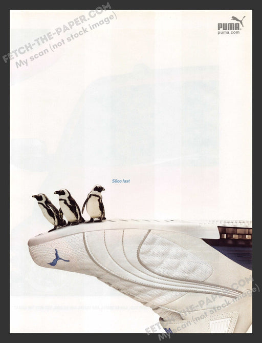 2005 Print Advertisement Puma Shoes with Penguins Ad.