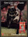 1983 Print Advertisement Purina "Thrive" Cat Food Cat Jumping Over Log Ad.