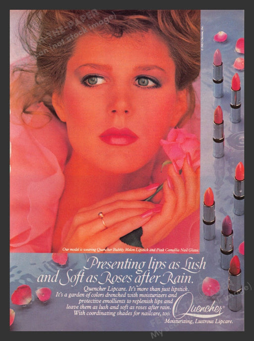 1983 Quencher Lipcare Lipstick Print Advertisement Ad