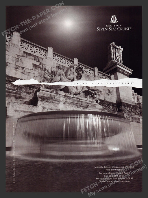 2005 Print Advertisement Radisson Seven Sea Cruises Travel International Ad.