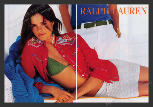 Ralph Lauren 2000s Print Advertisement (2 pages) Crochet Colorful Clothing Model Fetch the Paper!