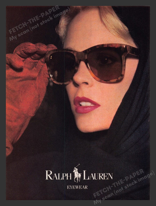 1988 Ralph Lauren Eyewear Sunglasses Sexy Blonde Print Advertisement Ad