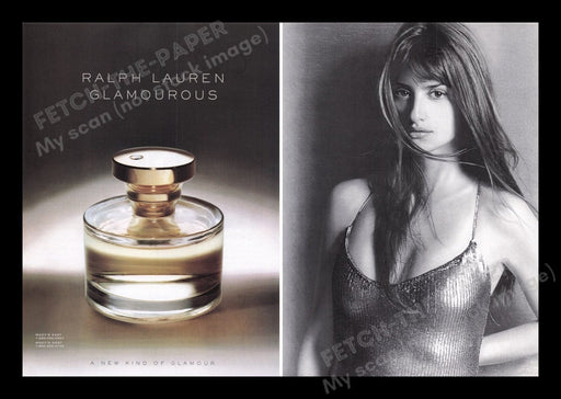 Ralph Lauren Glamorous Fragrance 2000s Print Advertisement Ad 2001 Penelope Cruz Fetch the Paper!