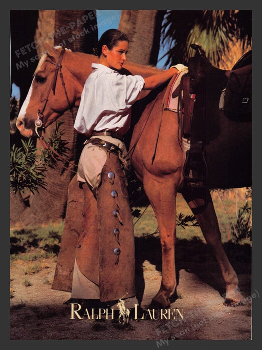1988 Ralph Lauren Horse Rider Chaps Cothing Print Advertisement Ad