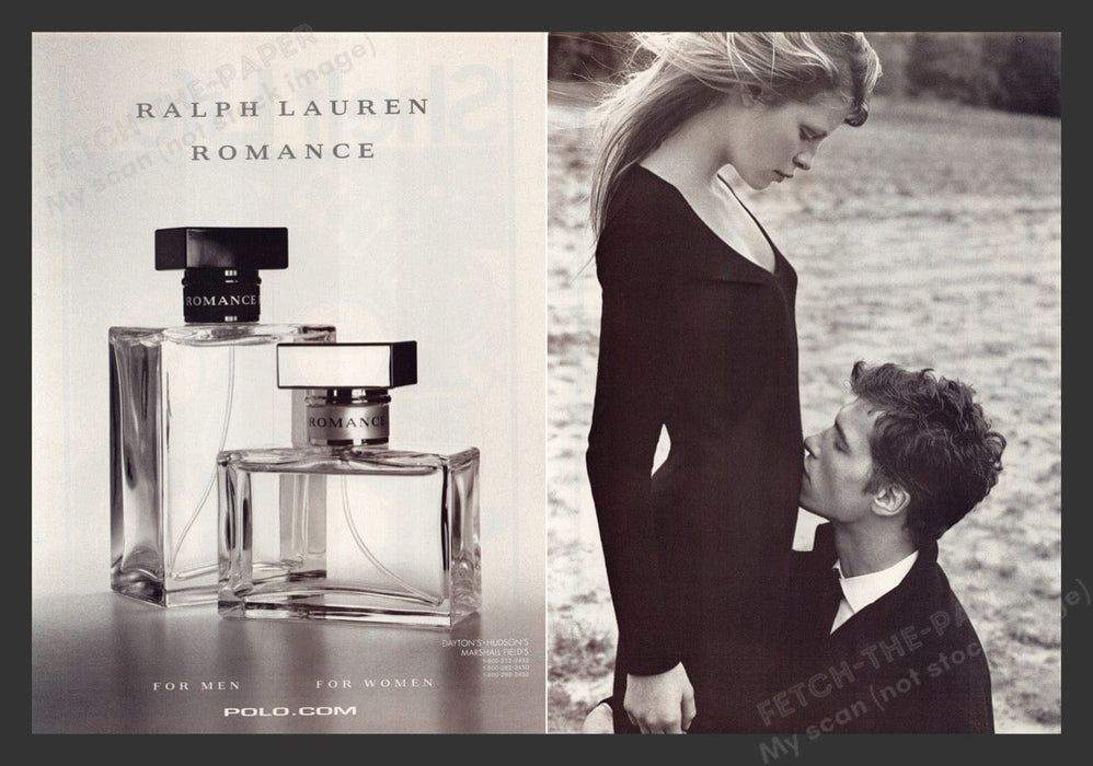 2000 Ralph Lauren Romance Sexy Couple Print Advertisement (2 Pages)