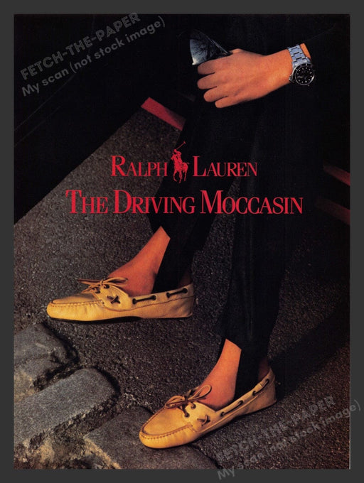 1988 Ralph Lauren The Driving Moccasin Shoes Print Advertisement Ad